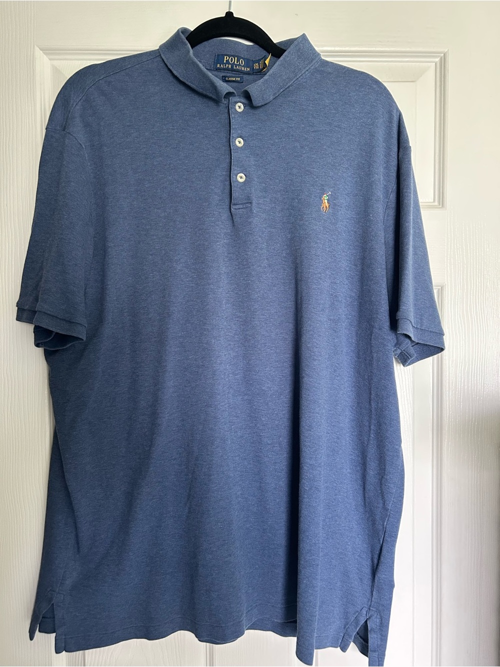 Polo by Ralph Lauren Heathered Blue Short-Sleeve Polo
